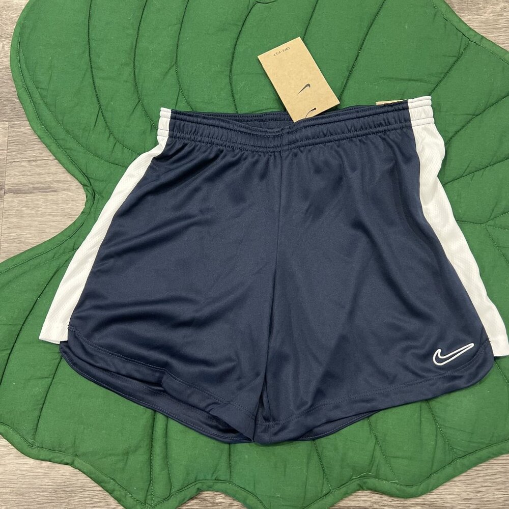 Nike Girls Medium Navy Blue Academy Soccer Athletic Shorts Sporty